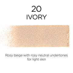 L'Oreal Paris powder open with included sponge highlighting on-the-go application benefit