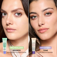 L'Oreal Paris applying BB cream with fingertips demonstrating quick application