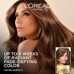 L'Oreal Paris color gel and developer contents displayed for easy mixing