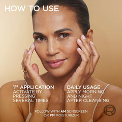 L'Oreal Paris collagen peptide visual emphasizing firming support benefits