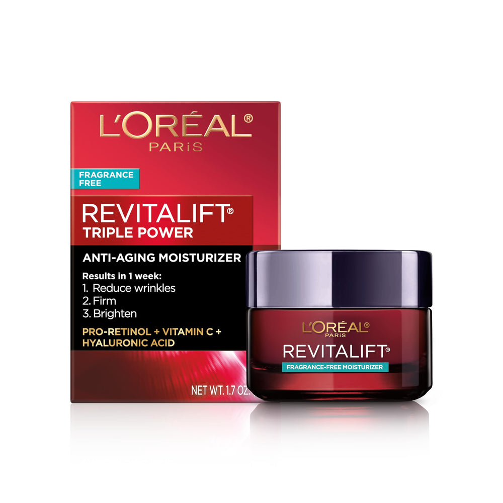 L'Oreal Paris front packaging showing product name and benefits