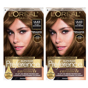 L'Oreal Paris front packaging showing the Superior Preference kit with clear benefits