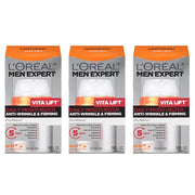 L'Oreal Paris front packaging showing three tubes and product benefits for daily convenience