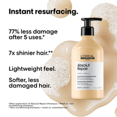 L'Oréal Professionnel close-up of pouch material highlighting easy pour