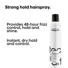 L'Oréal Professionnel on-model updo showing secure hold and shine for events