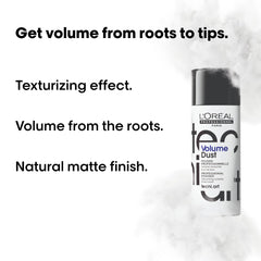 L'Oréal Professionnel applying powder in hands for controlled styling