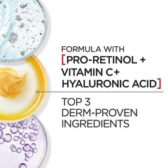 L'Oreal Revitalift applied on hand demonstrating quick absorbency and glow