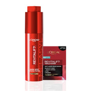 L'Oreal Paris front packaging showing bottle and box, highlights product benefits