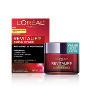 L'Oreal packaging front view showing product and benefits
