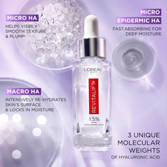 L'Oreal Paris serum pump dispensing drops, controlled application benefit
