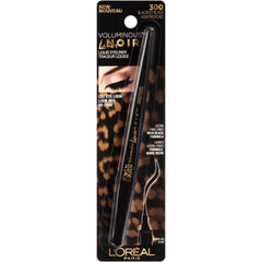 L'Oreal Paris winged eyeliner applied demonstrating sharp cat-eye effect