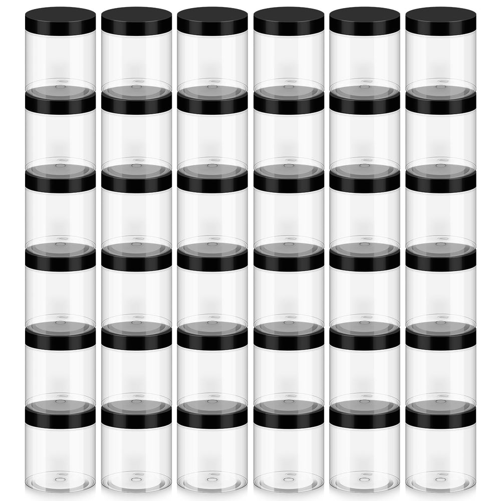 Loretoy clear jar front packaging showing 36-pack, saves space