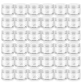 Loretoy front packaging showing 36 clear jars and white lids for organized storage
