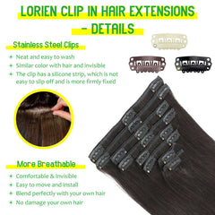 LORIEN 22-inch length comparison against hand to show scale and volume
