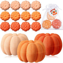 Lounsweer front packaging showing twelve orange pumpkin bath bombs, ready to gift