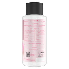 Love Beauty and Planet back label with ingredients and certifications for clarity