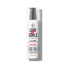 Love Ur Curls front label showing fragrance free benefits and clean formula