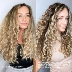 Love Ur Curls shampoo bottle close-up highlighting gentle cleanse