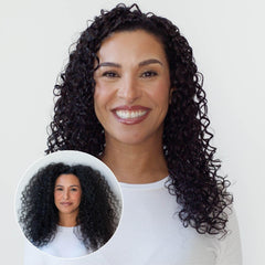 Love Ur Curls cream texture close-up highlighting smooth, non-greasy feel