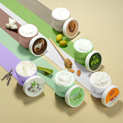 LOVERY open tin arrangement displaying all six 8oz jars for variety benefit