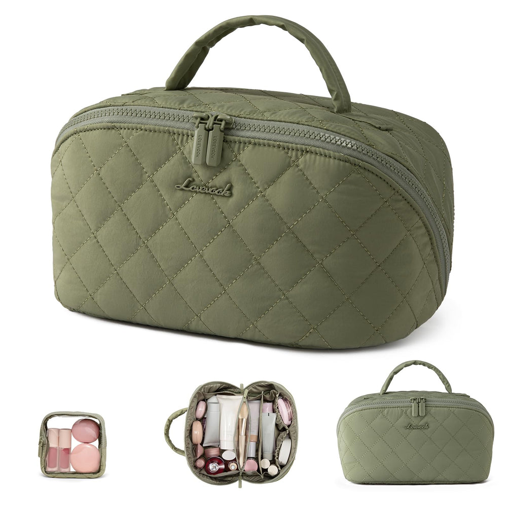 LOVEVOOK front view medium pouch shows organized storage and easy grab handle