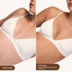 Loving Tan mitt application action demonstrating streak-free blending benefit