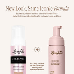 Loving Tan mousse texture close-up highlighting airy foam and even application benefit