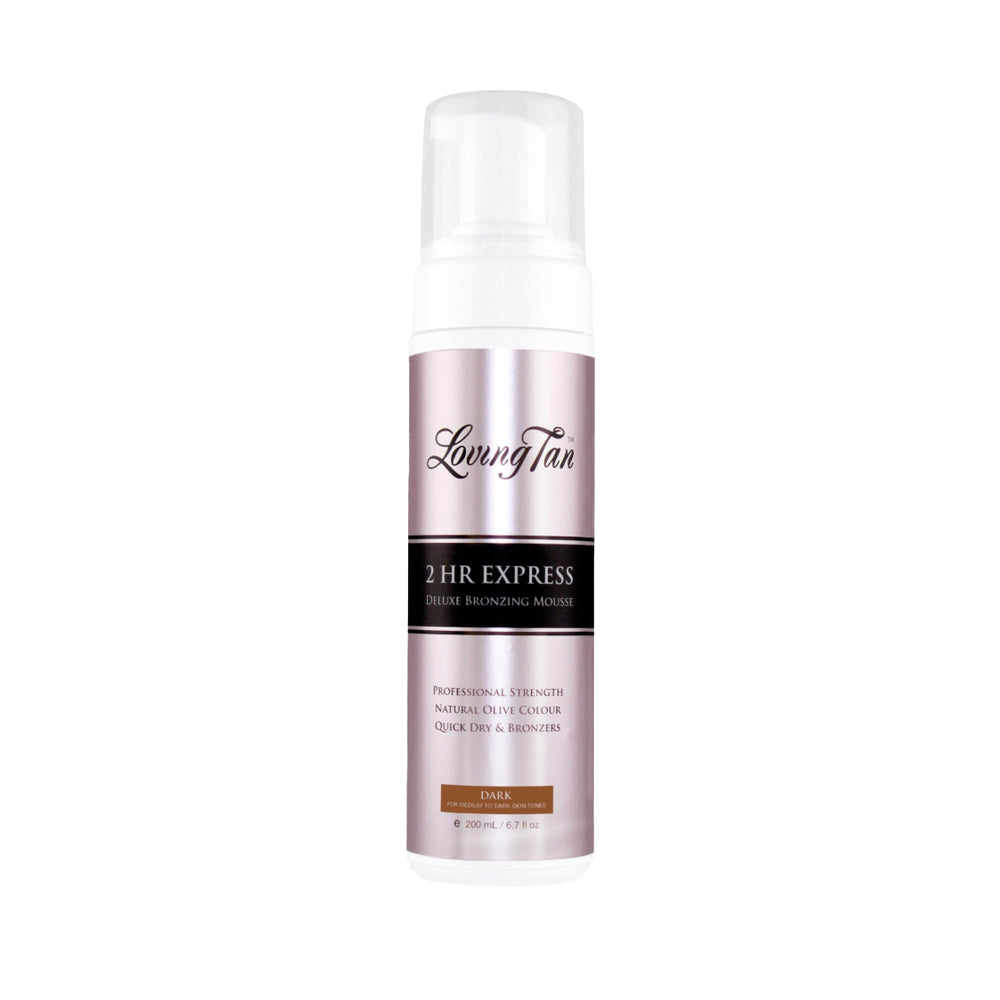 Loving Tan bottle front packaging showing product and size benefit