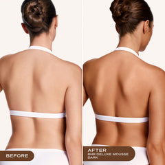 Loving Tan mousse texture on skin close-up showing rapid absorption and smooth spread