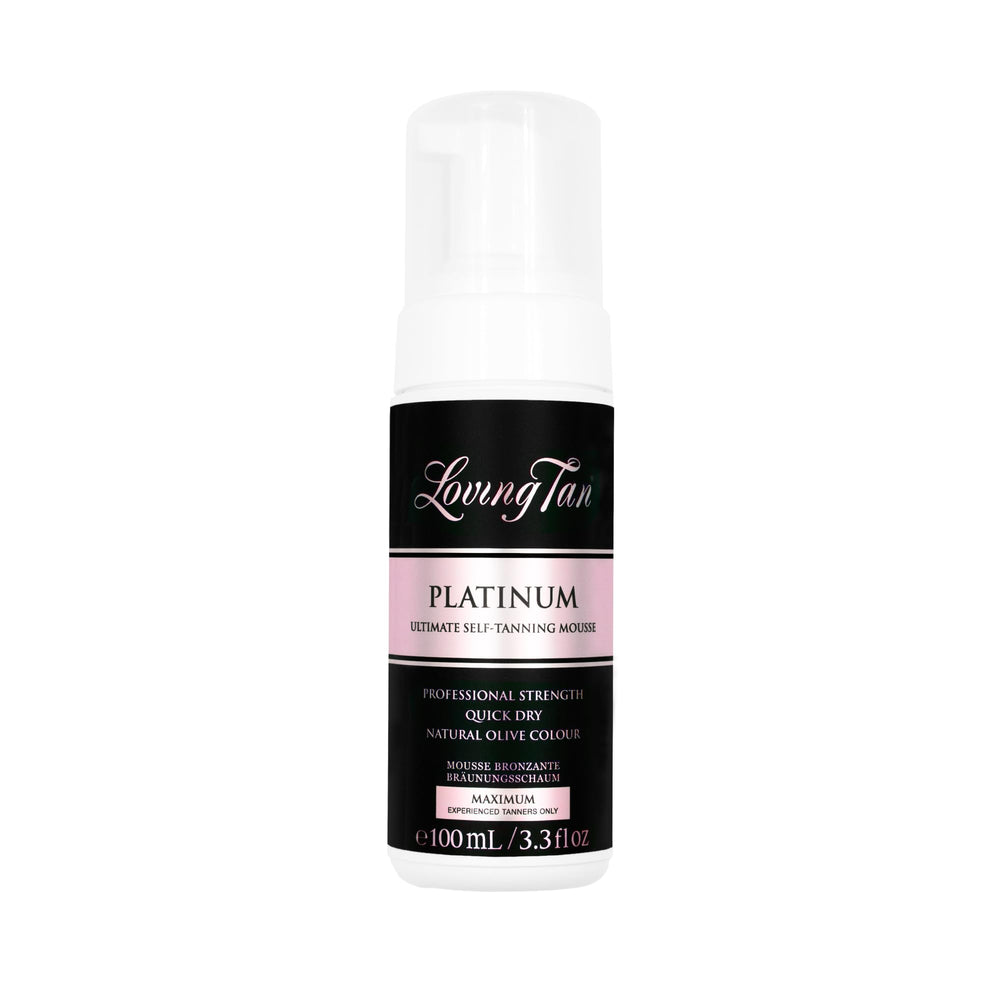 Loving Tan front packaging showing product and professional finish benefit