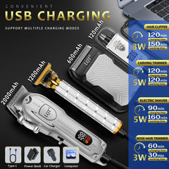 LQT stainless steel clipper blades closeup for smooth, snag‑free cuts