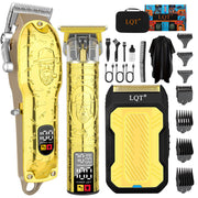 LQT clippers front view showing professional gold finish and ergonomic grip benefit