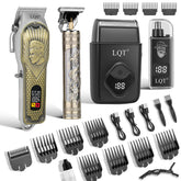 LQT front-facing kit showing four grooming tools and accessories for all-in-one convenience