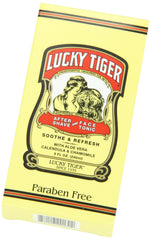 Lucky Tiger close-up of texture with aloe and calendula accents illustrating soothing action