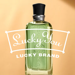 Lucky You teakwood and musk ingredient focus suggesting warm base benefit