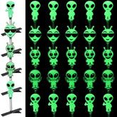 Luinabio front view of 30-piece alien clips showing green glow appeal