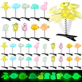 Luinabio front view of 30 dinosaur clips showing colorful assortment and appeal