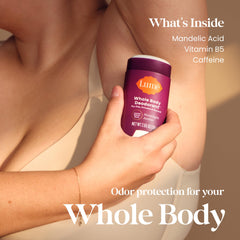 Lume application underarm showing targeted odor control benefit