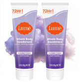 Lume cream tube front packaging showing product benefits and scent