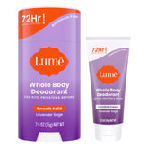 Lume front packaging showing Lavender Sage bundle and travel-ready benefits