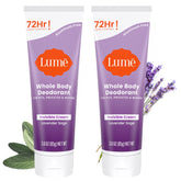 Lume front packaging showing Lavender Sage tubes and benefits