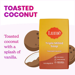 Lume soap producing creamy lather on hand for smooth shaving glide