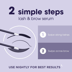 LUMIFY before and after lashes comparison illustrating fuller looking results