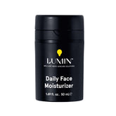Lumin moisturizer front packaging showing sleek 50ml tube, clear brand benefit