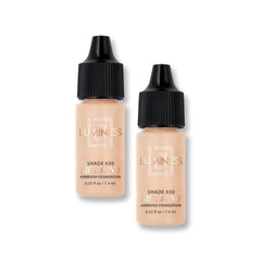 LUMINESS front packaging showing compact bottle and brand benefits for easy storage