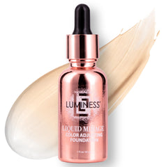 LUMINESS bottle front view showing sleek packaging and lightweight finish