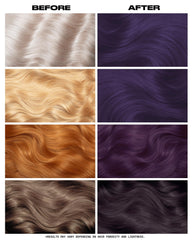 Lunar Tides hair swatches on a card showing tonal range and color accuracy benefit