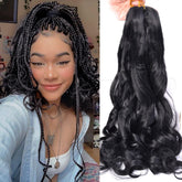 Luoyudu front packaging showing 24-inch French curly braiding hair and clear bundle benefit