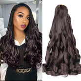 Luoyudu front packaging showing 24-inch curly braiding hair, easy install