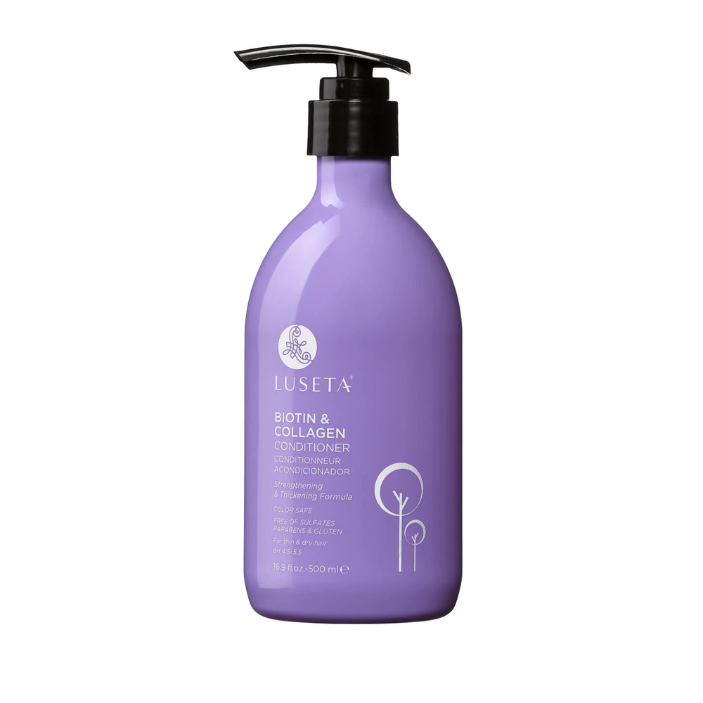 Luseta conditioner front packaging showing 16.9oz and benefits